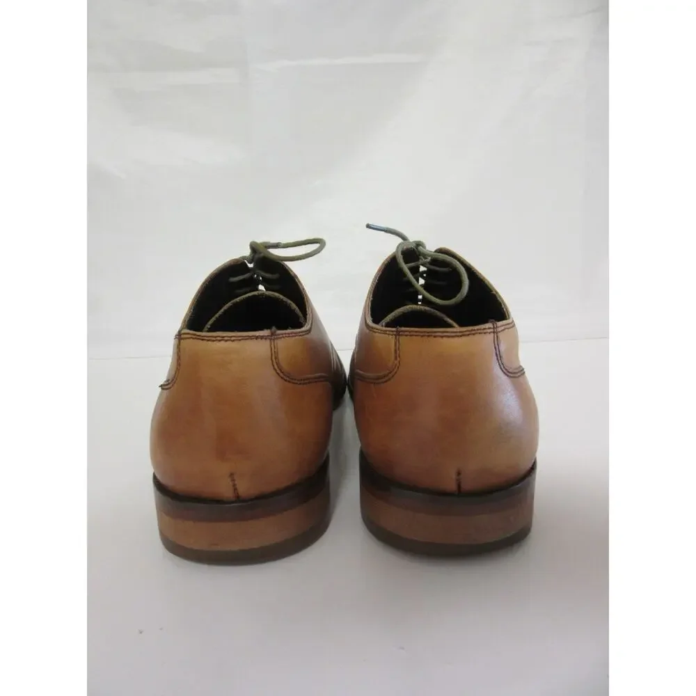 COLE HAAN Williams British Tan Leather 10 1/2M Cap Toe Lace Up Oxford Shoes